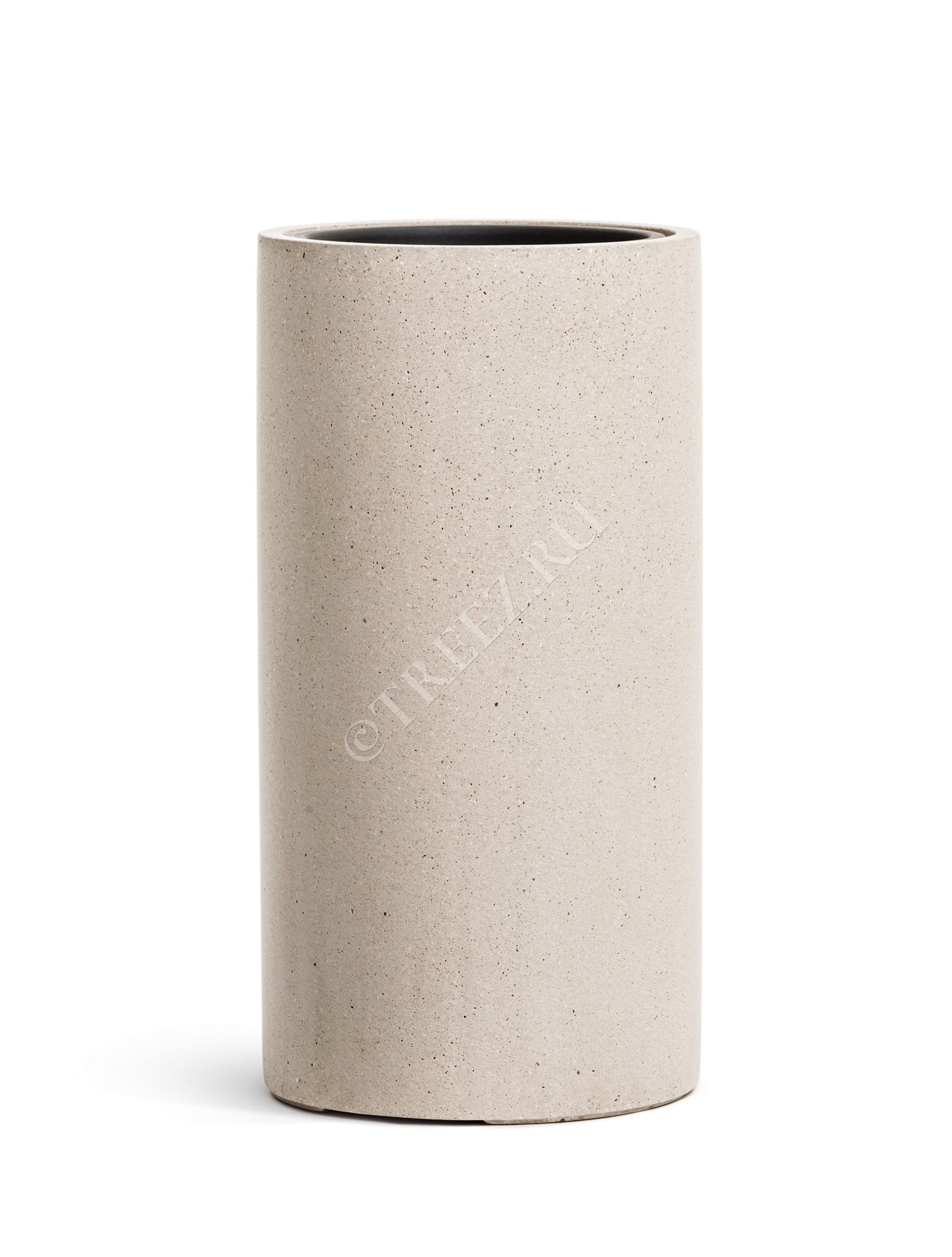 41.3320-02-029-BE-60 Кашпо  Effectory - серия Beton - Высокий цилиндр - Белый песок Цветочная коллекция  - Вид №2
