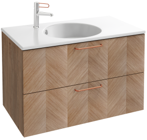 EB2523-R7-M90 Тумба под столешницу 90 см, 2 ящика, бронзовая ручка JACOB DELAFON ODÉON RIVE GAUCHE