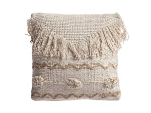 Квадратная подушка из мешковины