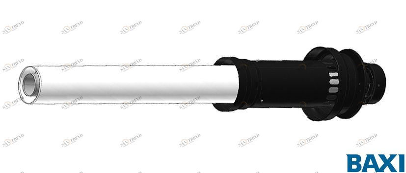 KUG71413571 Вертикальный наконечник для коакс. трубы диам. 60/100 мм, общая длина 1150 мм, длина наконечника 500 мм — антиобледeнительное исполнение BAXI 