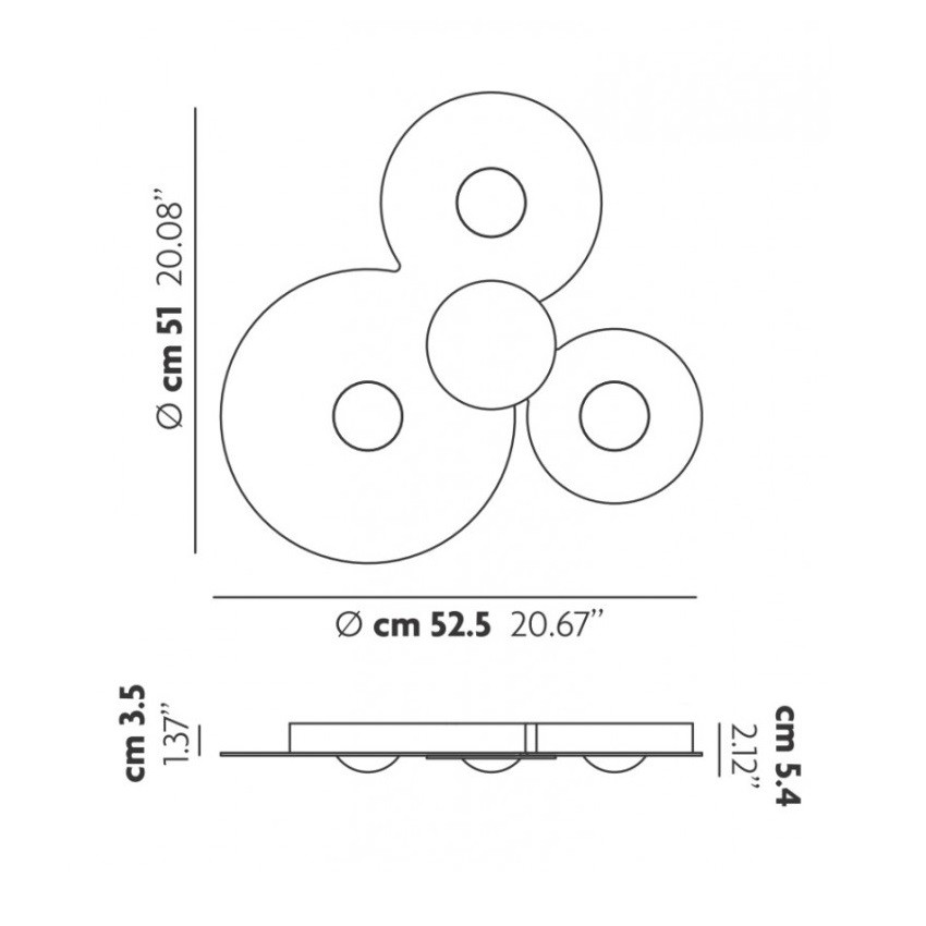 Studio Italia Design Bugia Triple white 161045 потолочный (161024) 111509 - Вид №3