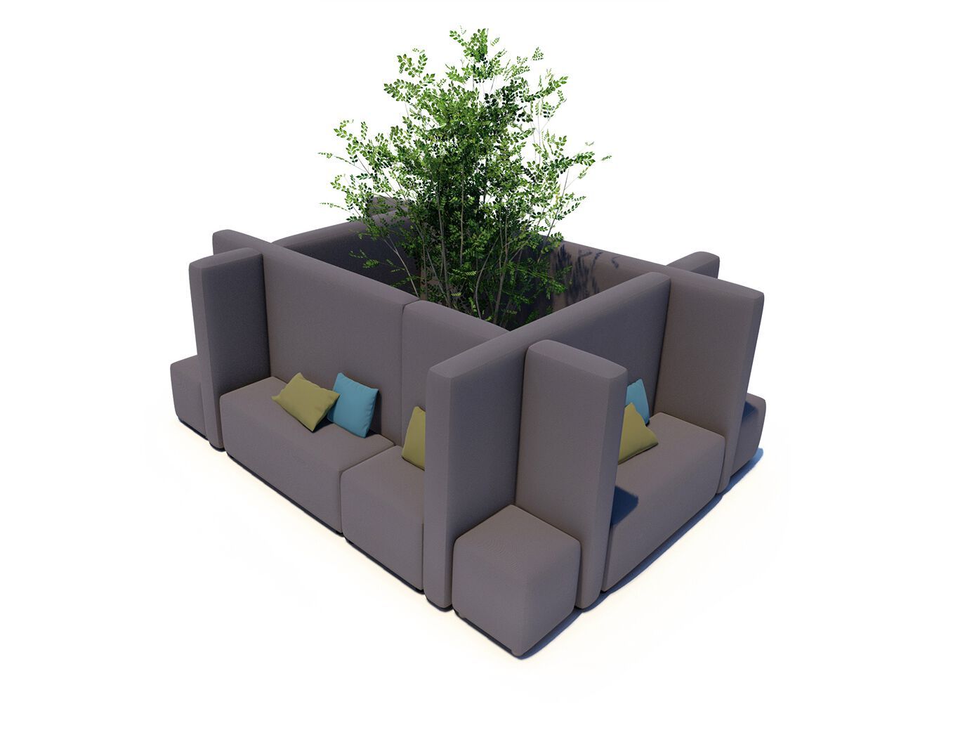 Тканевый диван с высокой спинкой IKONO офис ARCH-00053285 - Вид №1