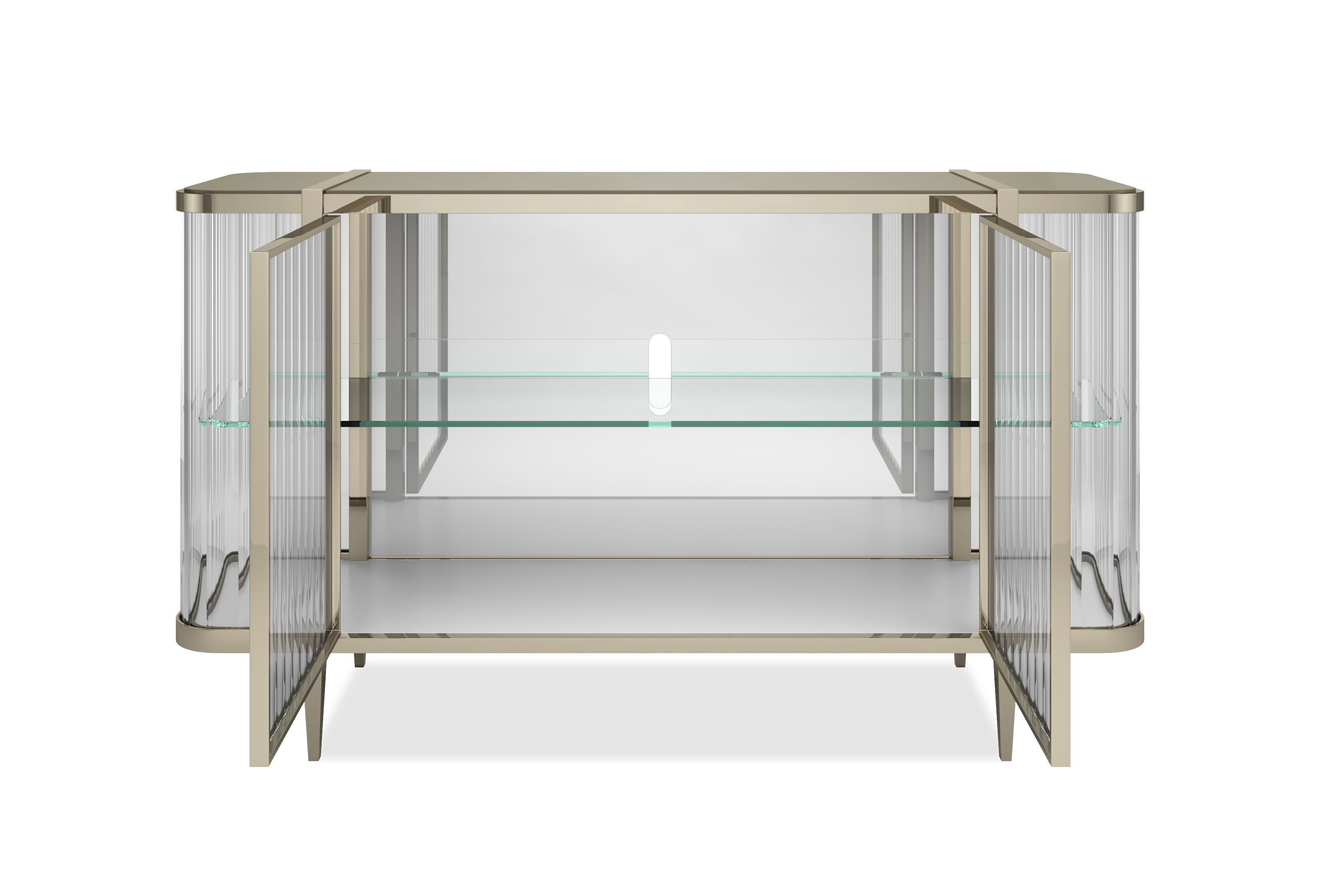 Стеклянный шкаф со встроенным освещением с распашными дверями Caracole STOP AND STARE ARCH-00037069 - Вид №3