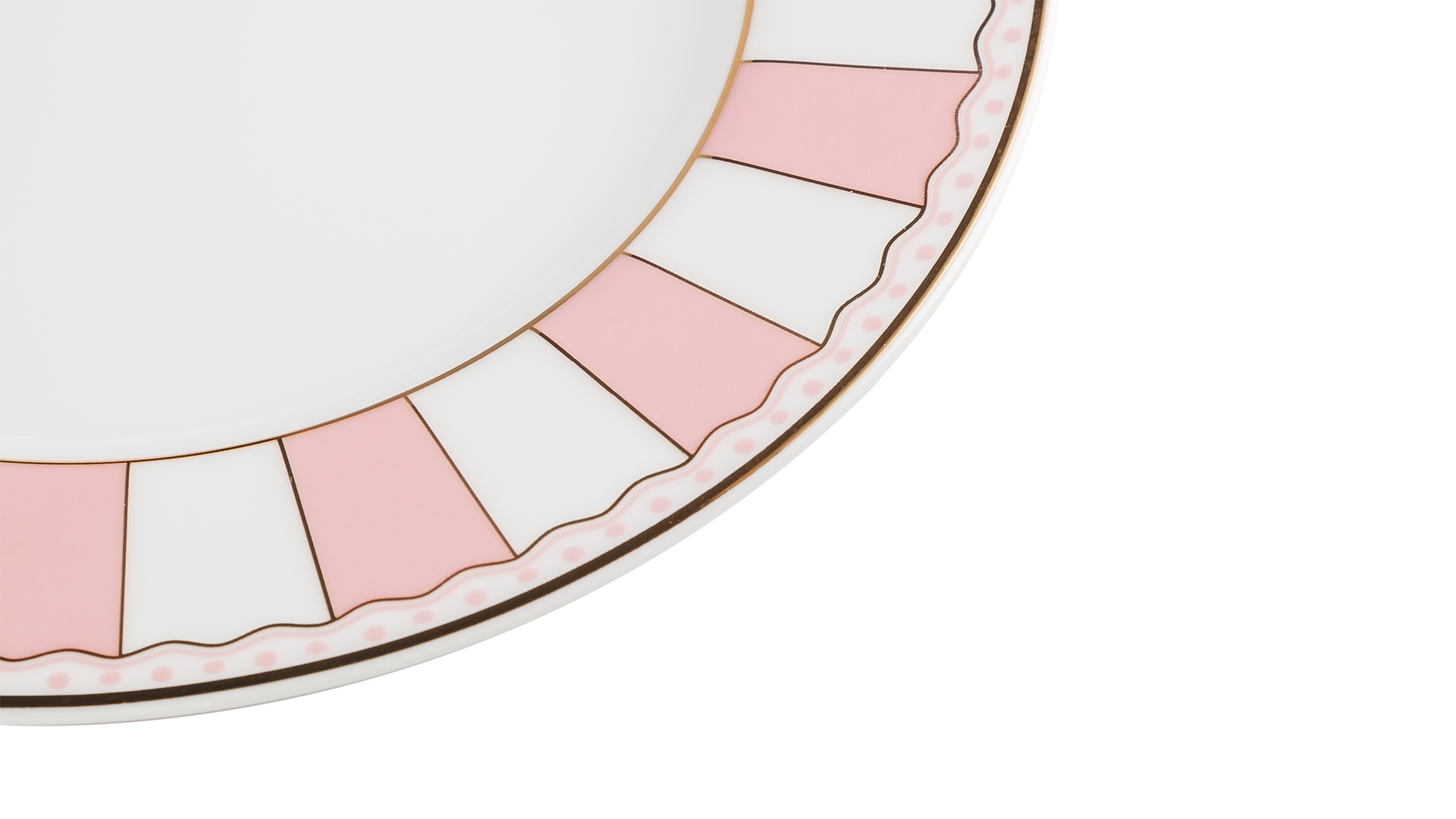 10613878 Noritake Набор тарелок десертных Noritake "Карнавал" 21см (розовая полоска), 2шт, п/к Фарфор  - Вид №3