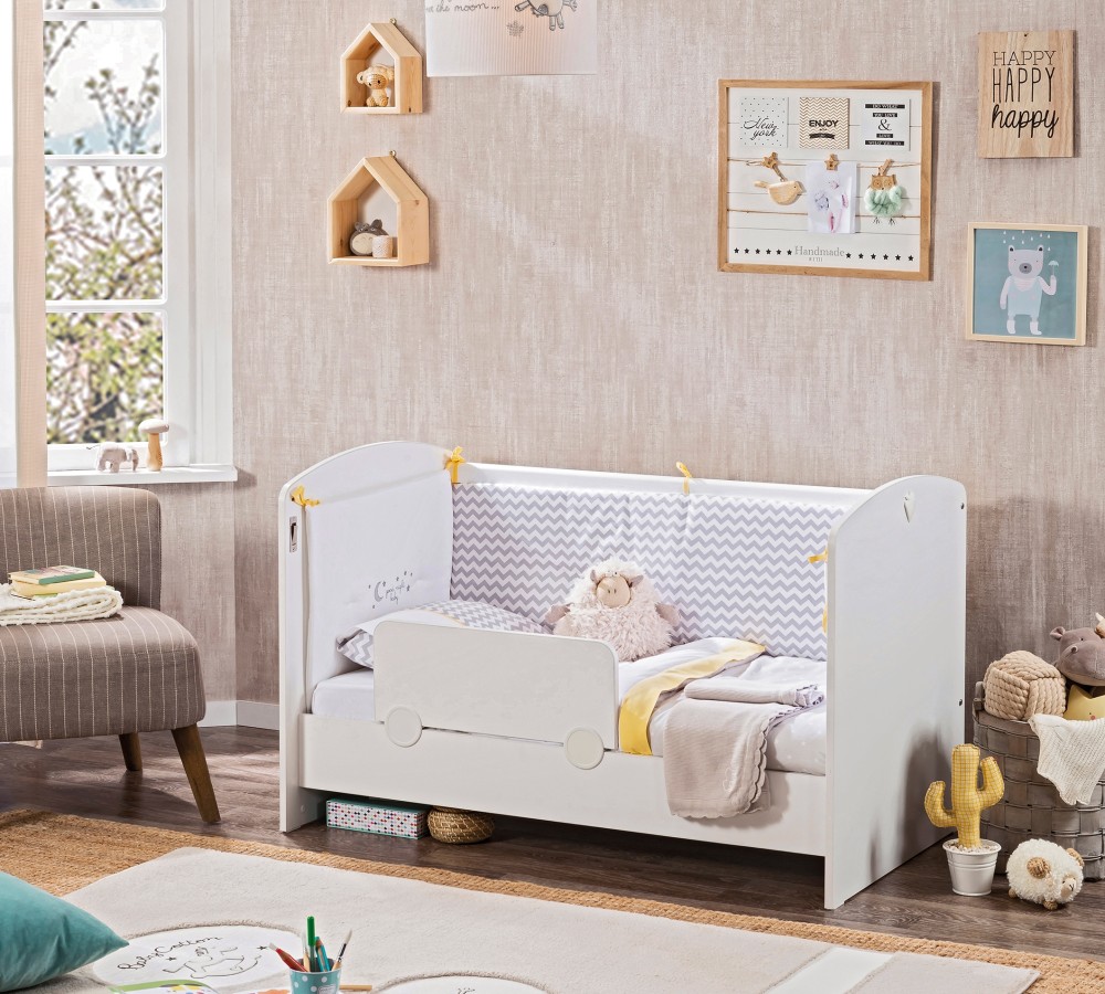 Бортик для кровати защитный белый Mini CILEK NATURA BABY 00-3832418 Белый Santreyd  - Вид №1