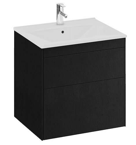 47445 Напольный шкаф IFO Sense для тонкой умывальника с двумя ящиками, Ш = 900 мм, Ш1 = 910 мм, белый - Вид №6