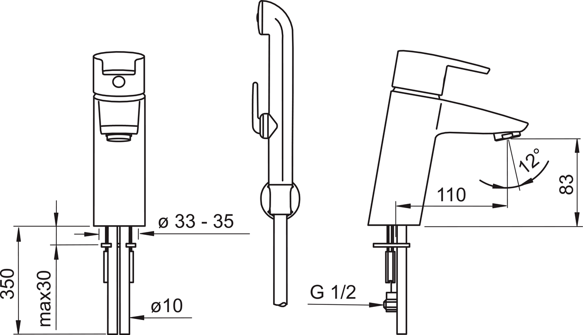 Oras 2812 Смеситель для умывальника 2812 Cubista Хром  - Вид №1