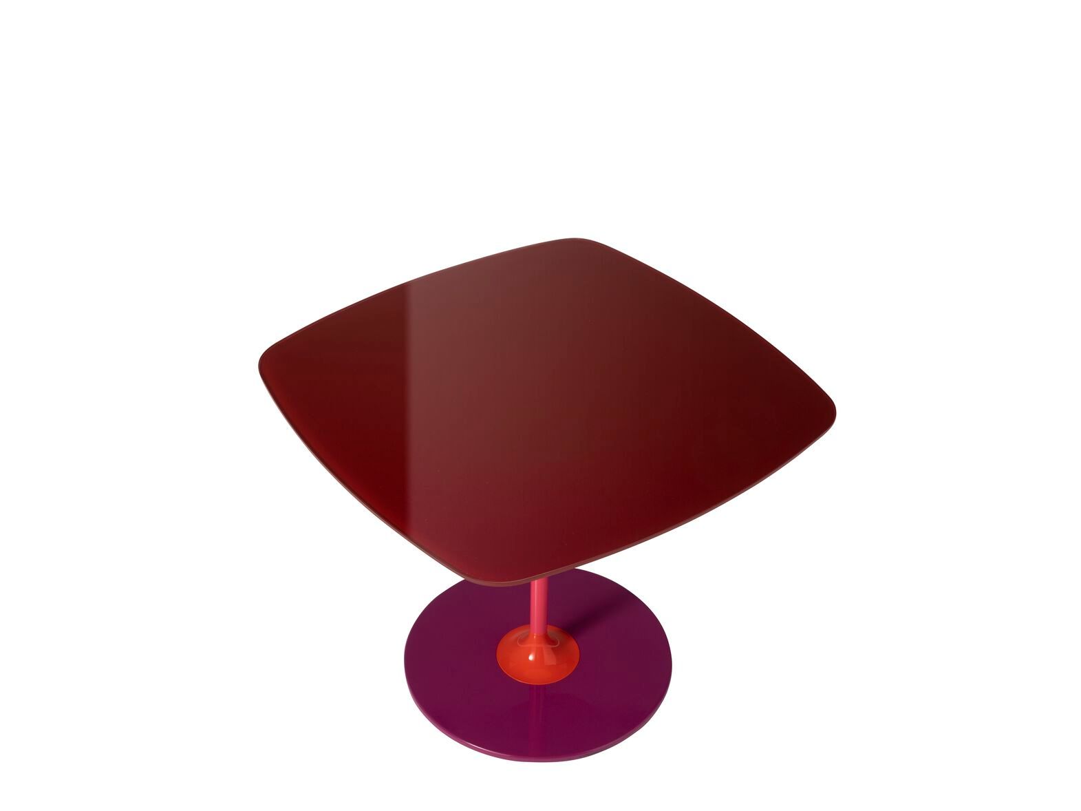 Квадратный журнальный столик с хрустальной столешницей и стальным основанием Kartell Тьерри ARCH-00101470 - Вид №39