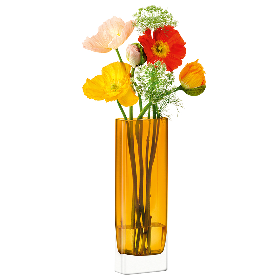 Ваза прямоугольная 30х10х5 см оранжевая Modular LSA INTERNATIONAL - 253406 Оранжевый  - Вид №2