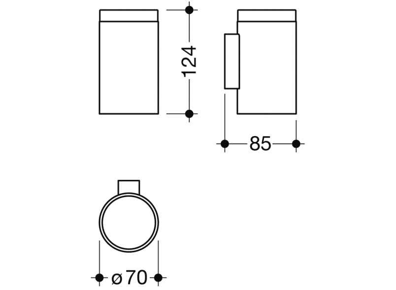 162.04.110XA Кружка с держателем HEWI System 900 - Вид №3