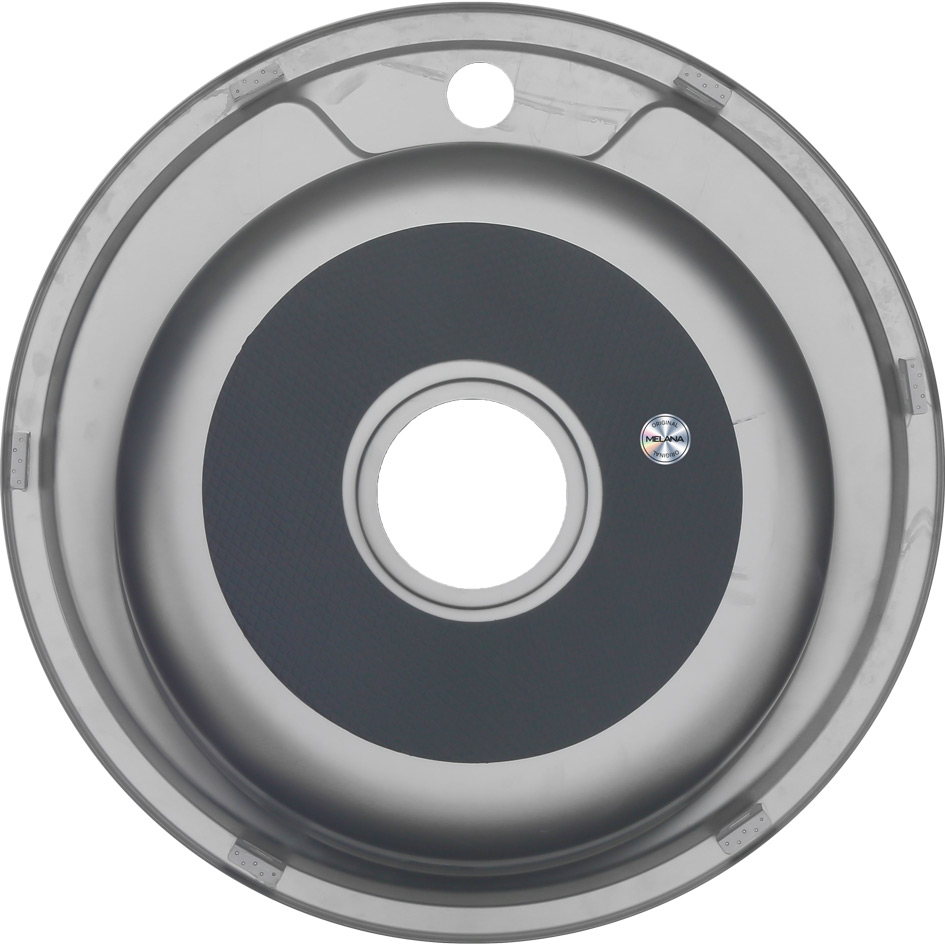 Мойка 490 N 0,6/170 врезная круглая с сифоном (017N*16) MELANA 017 N(*16) - Вид №3