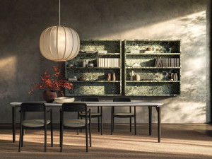 Мраморный книжный шкаф