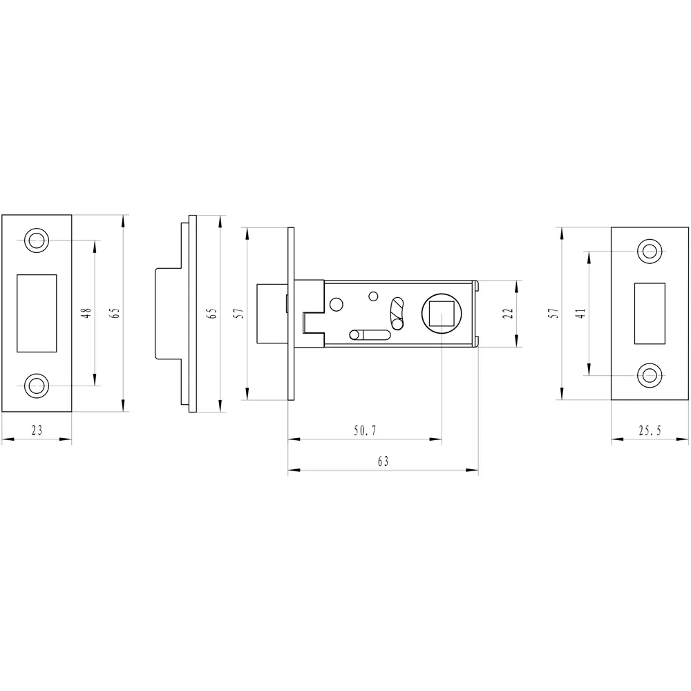 Защёлка межкомнатная EDS-6-50, магнитная, цвет хром 18745457 STLM-2077829 EDSON  - Вид №2