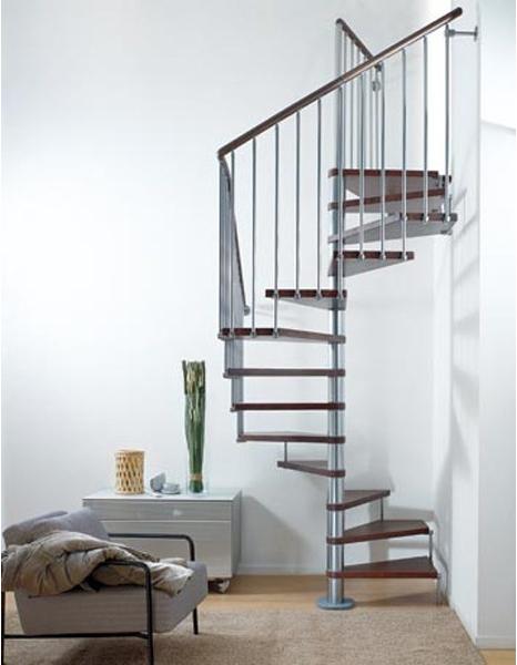 Fontanot Винтовая лестница из стали и дерева с квадратным планом в комплекте Pixima sun-id-1457119 - Вид №1