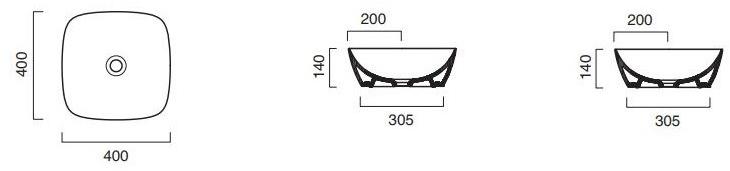 Накладная раковина на столешницу  овальная CERAMICA CATALANO Colori sun-id-1457658 - Вид №2