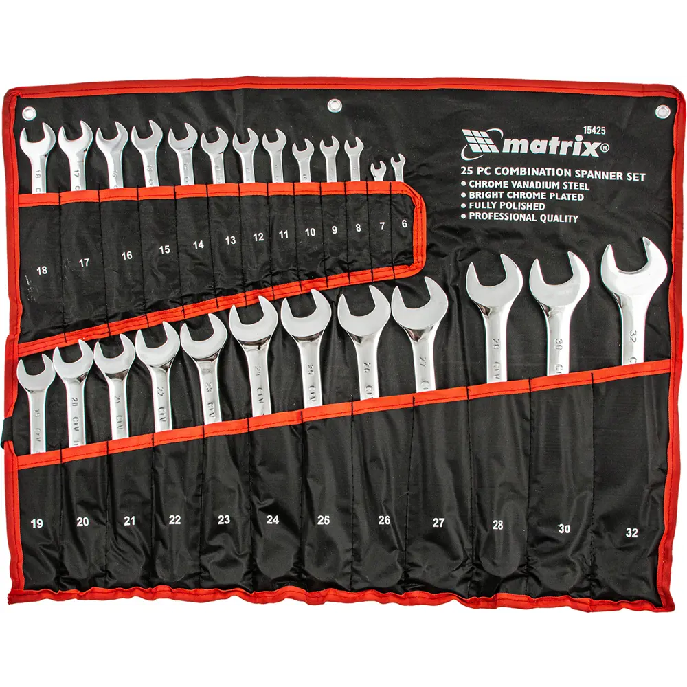 Набор рожковых ключей Matrix 15425 для профессионального монтажа 89409425 STLM-1567480