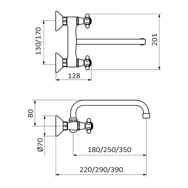 Смеситель для кухни COCINA GRB MIXERS 80950800  - Вид №1