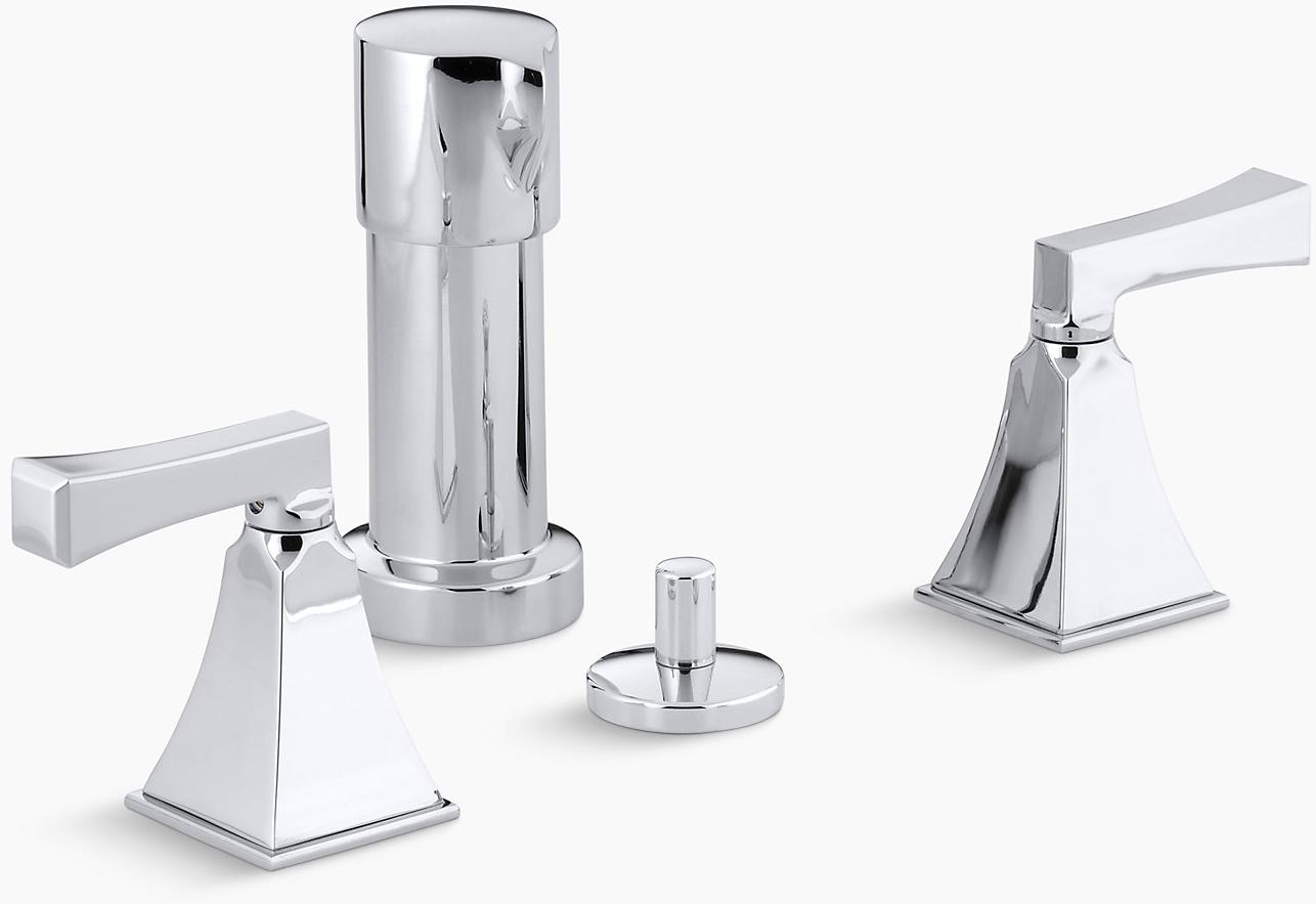 KOHLER Memoirs Stately Вертикальный душевой смеситель для биде с ручками Deco K-470-4V-CP  - Вид №1