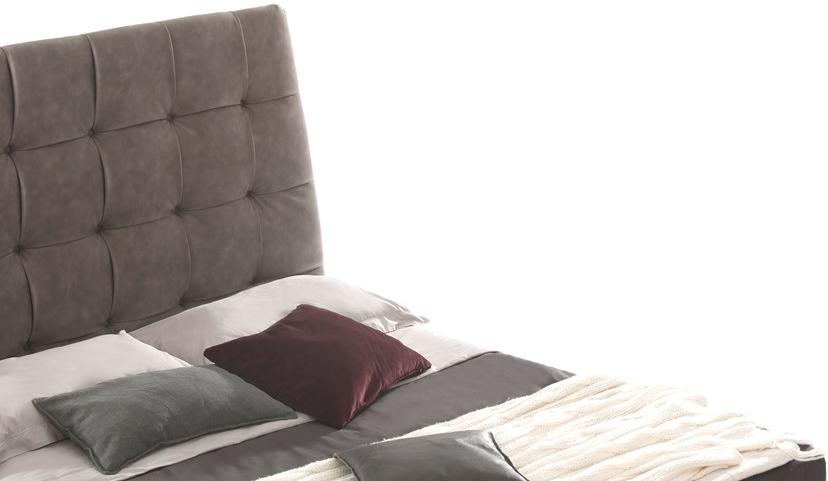 Tonin Casa Кровать двуспальная в коже с высоким изголовьем sun-id-1396842 - Вид №1