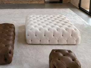 Désirée divani Квадратный кожаный пуф