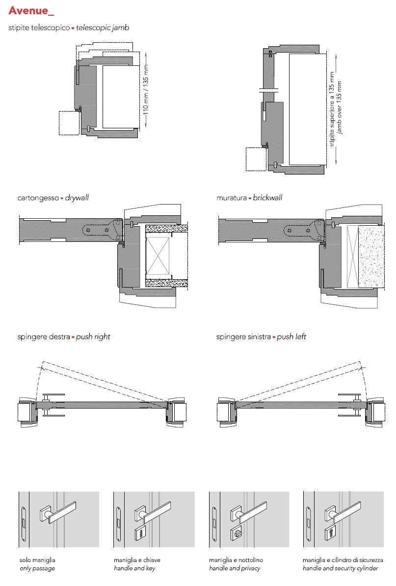 Распашная дверь из тамбура со скрытыми петлями Lualdi двери ARCH-00005644 - Вид №5
