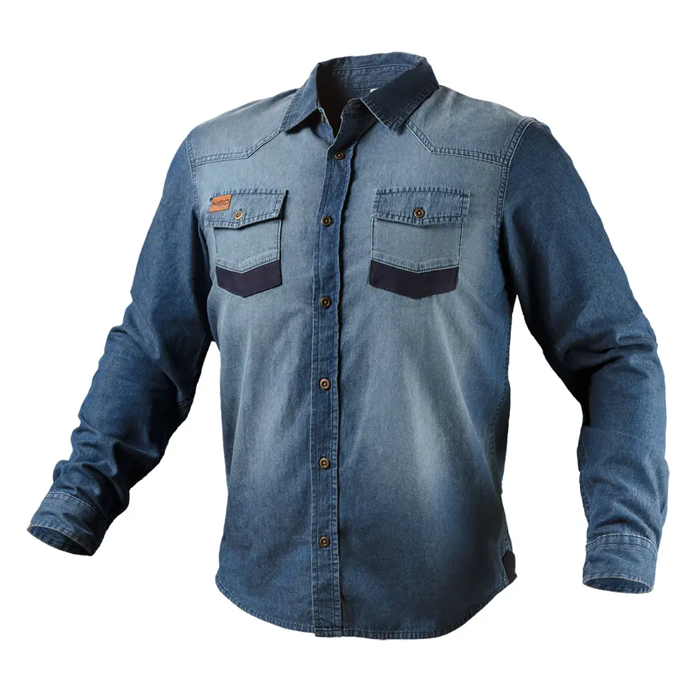 Рубашка Neo Tools Denim темно-синяя размер M рост 181 83304104 STLM-2038754