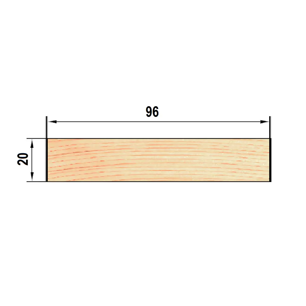 Строганая доска Santreyd 20x96x1000 мм для строительства и отделки 83810455 STLM-0044611 - Вид №5