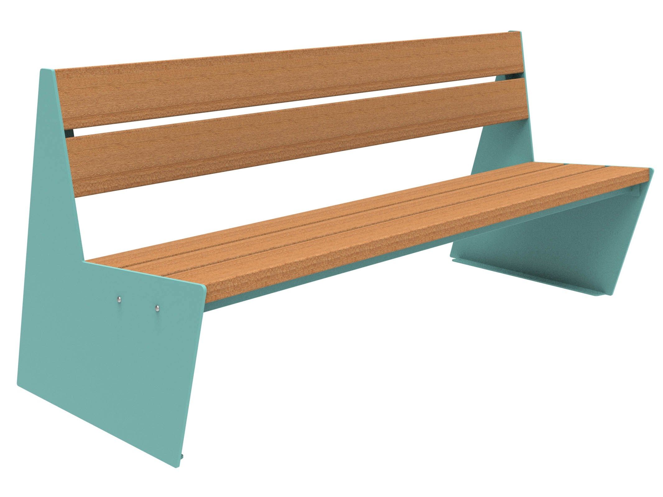 Скамья из окуме со спинкой Lazzari Sharp ARCH-00087617 - Вид №34