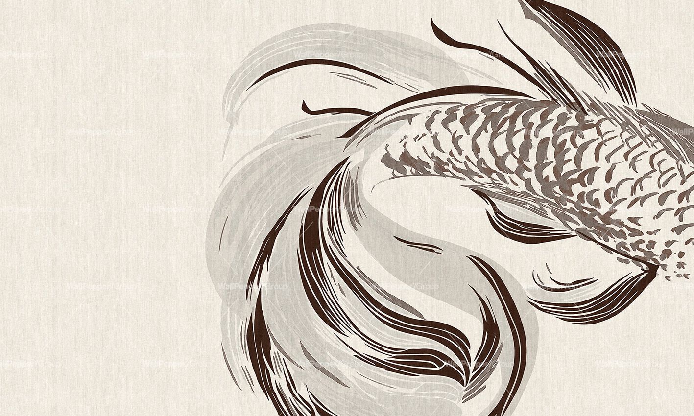 Carta da parati PVC free, eco-friendly, lavabile WallPepper KOI ARCH-00066550 - Вид №1