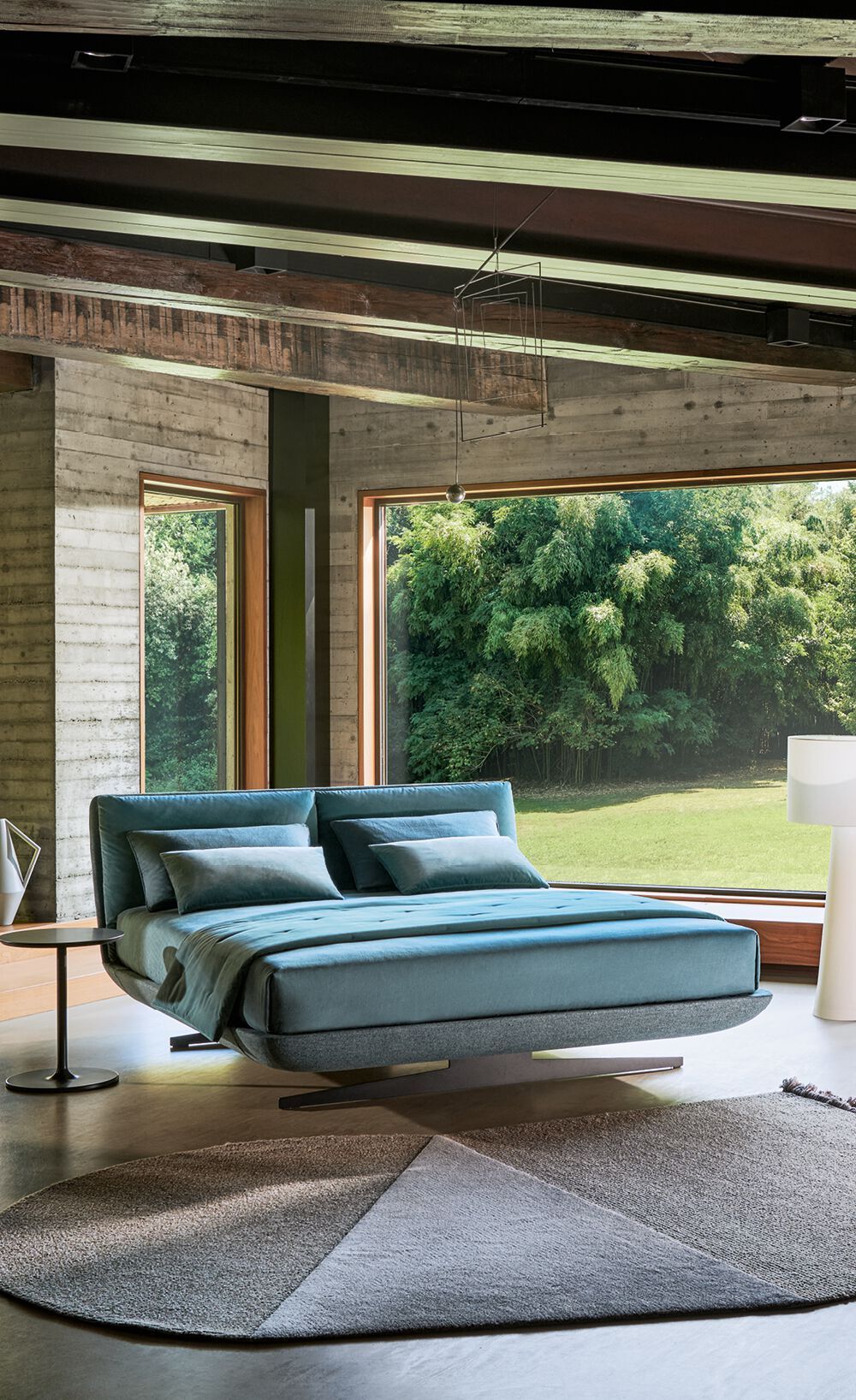 Кожаная двуспальная кровать с мягким изголовьем Twils Biggie ARCH-00002538 - Вид №3