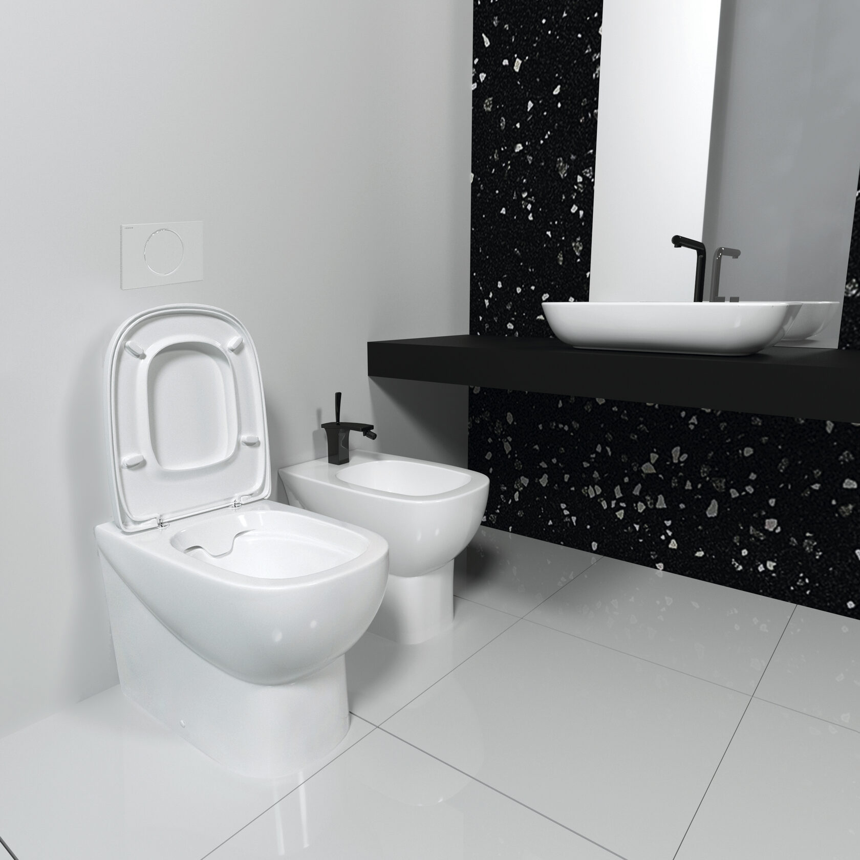 INFSLBW0104R Унитаз приставной Rimless SANITA LUXE Infinity