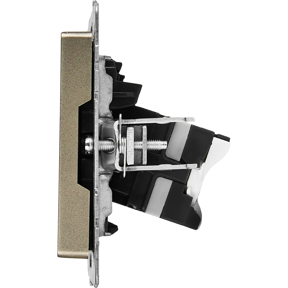 Компьютерная розетка двойная встраиваемая IEK Brite РК10-2-БрШ RJ45 UTP cat 5e цвет шампань 87761636 STLM-2161135 - Вид №2