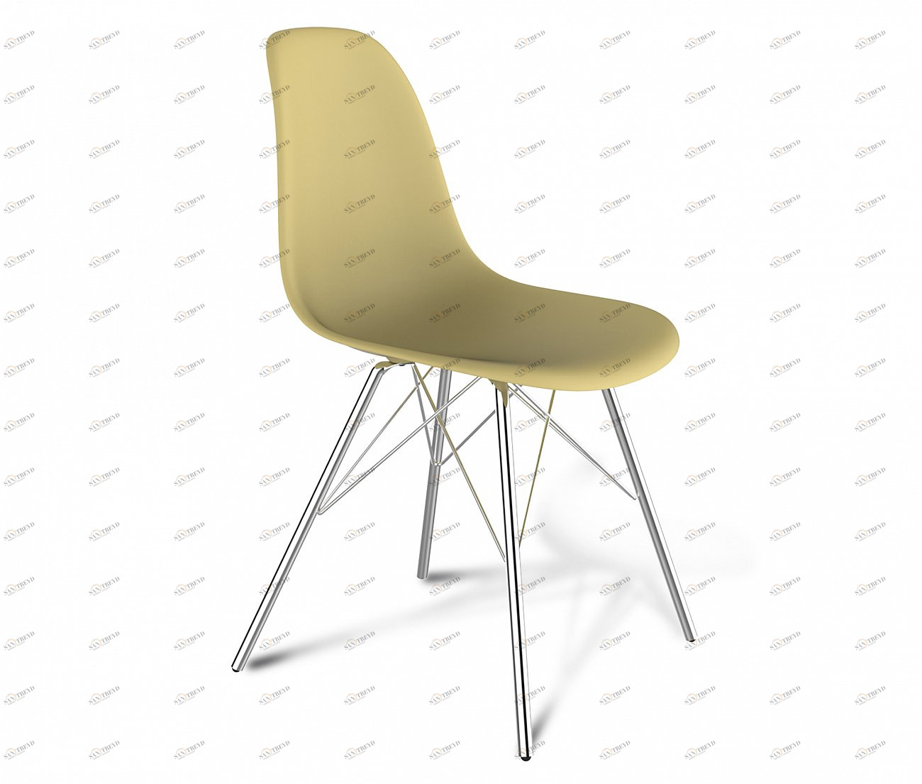 Стул DSR бежевый S37 (eames style) SHEFFILTON ДИЗАЙНЕРСКИЕ, EAMES STYLE 015583 Желтый 