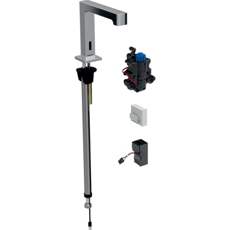 116.192.21.1 Смеситель для раковины Geberit Brenta, вертикальный монтаж, питание от сети, с функциональным блоком для скрытого монтажа Geberit  - Вид №4