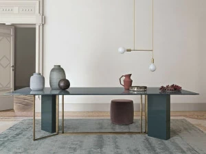 Meridiani Прямоугольный деревянный обеденный стол Edition plinto Y2w