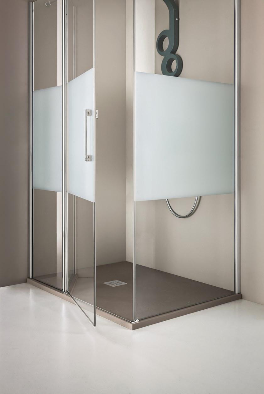 ARBLU Душевой уголок угловой с распашной дверцей Dedalo sun-id-1424205 - Вид №3