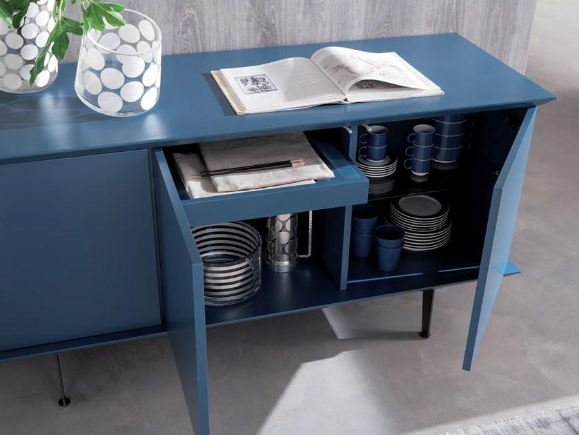 Ozzio Italia Буфет из лакированной древесины с распашными дверцами Brera X302 - Вид №5