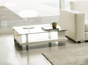 Квадратный журнальный столик с отсеком для хранения