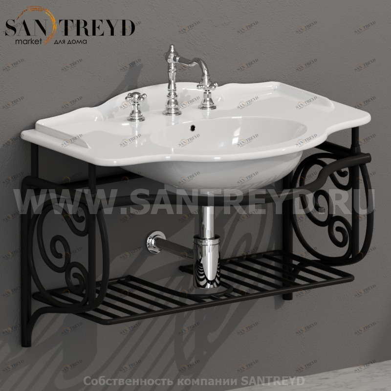 PA067 Навесная структура 84 см черная Globo Paestum Италия Ceramica Globo