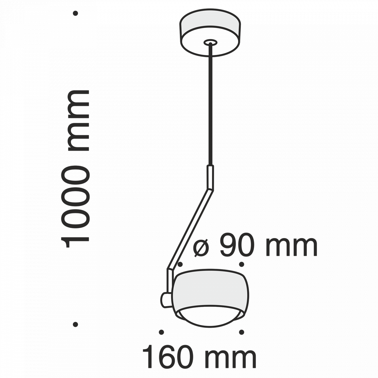Светильник подвесной светодиодный с алюминиевым плафоном черный Lens TECHNICAL TECHNICAL 00-3957065 Черный  - Вид №5