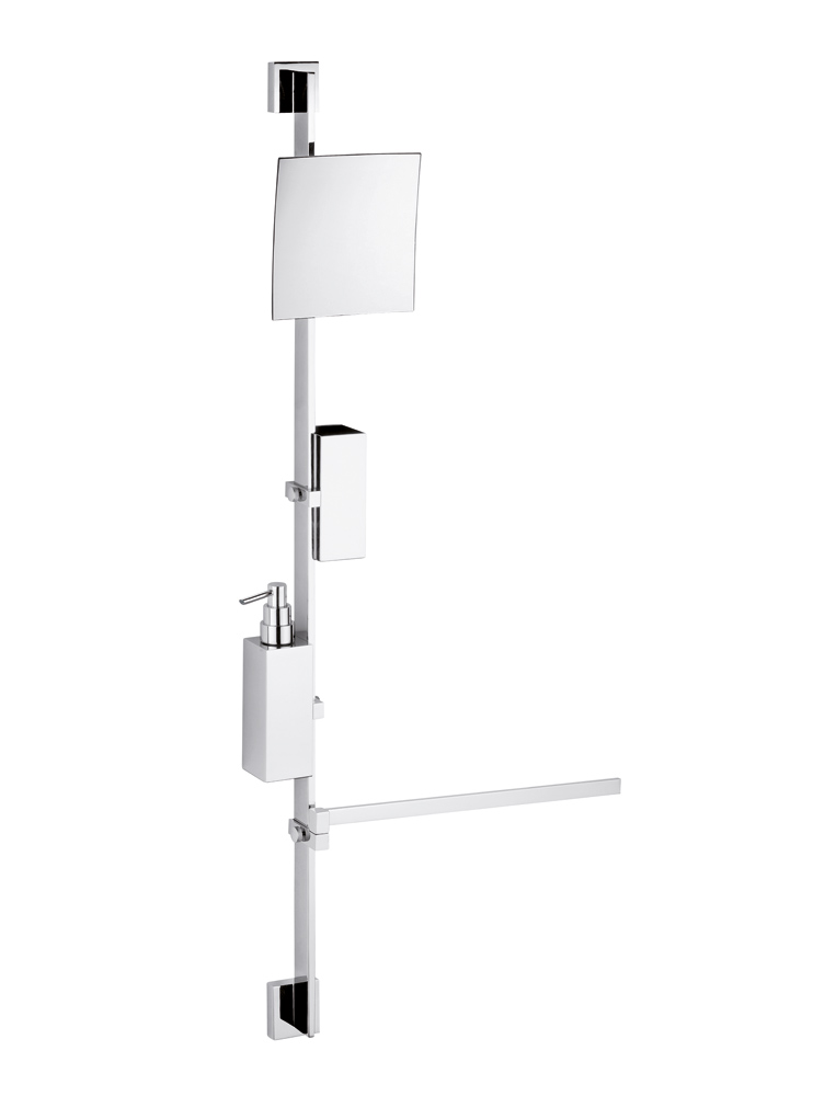 6172 Bellosta Rubinetterie НАСТЕННЫЙ КОМПЛЕКТ С ЗЕРКАЛОМ, ПОДСТАКАННИКОМ, ДОЗАТОРОМ И ДЕРЖАТЕЛЕМ ДЛЯ ПОЛОТЕНЦЕВ 