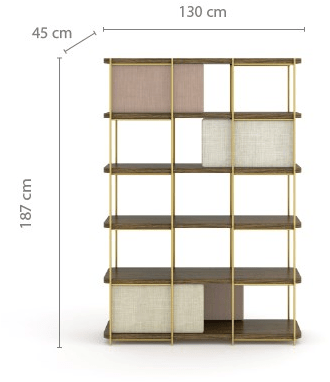 Momocca Модульный двухсторонний книжный шкаф Julia Je01 - Вид №10