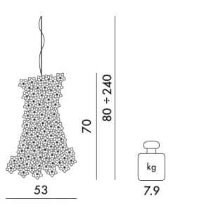 Светодиодный подвесной светильник из инженерного пластика Kartell BLOOM ARCH-00046943 - Вид №11