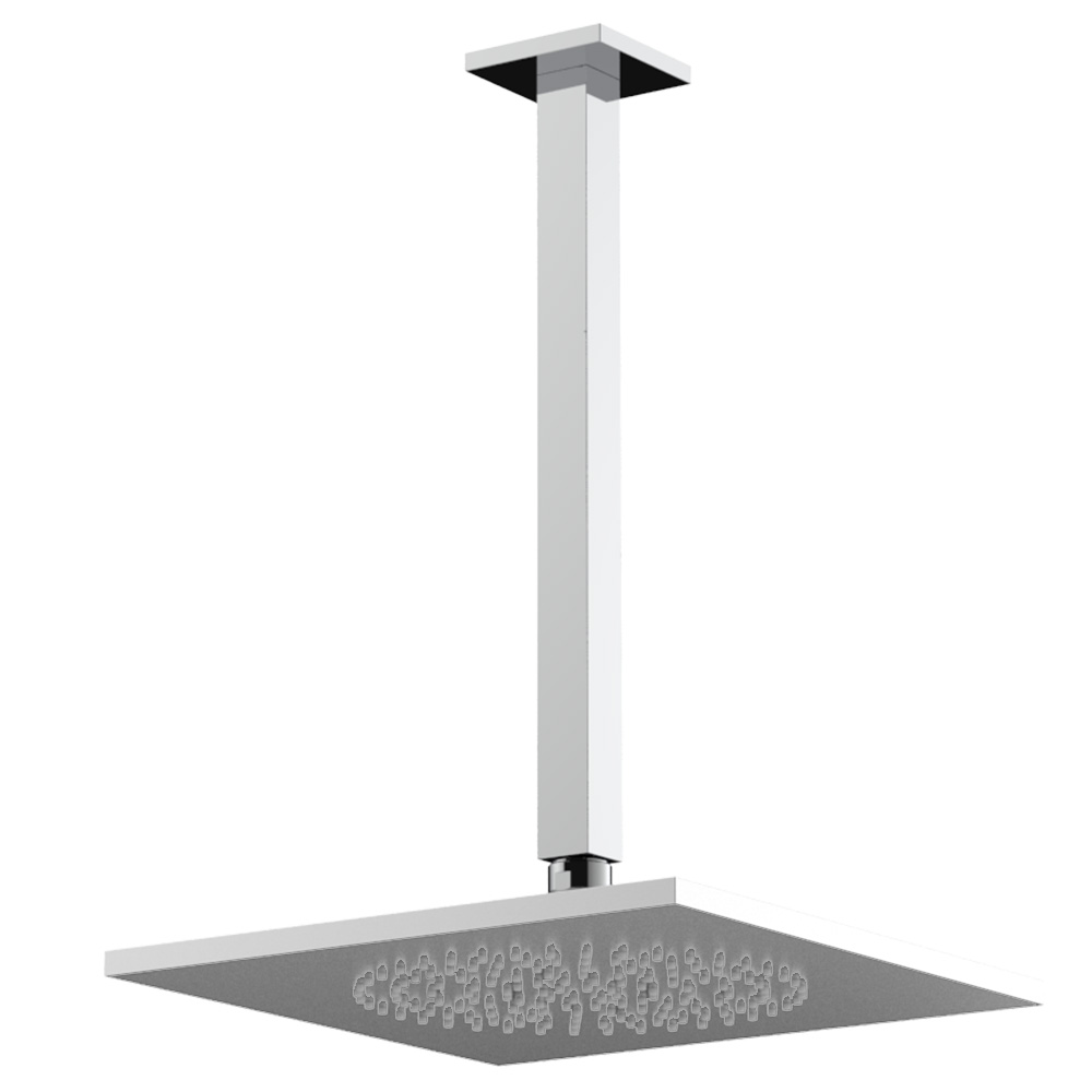 Graffio Квадратная лейка душа 240 × 240 мм с квадратным потолочным кронштейном 300 мм. TA852  - Вид №1