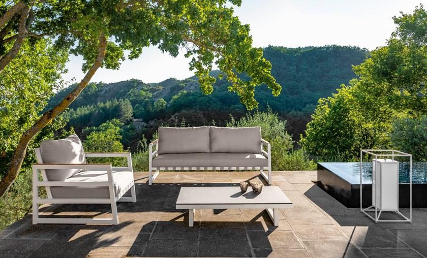 Talenti Низкий садовый журнальный столик из цемента Alabama alu Alaalutc - Вид №1