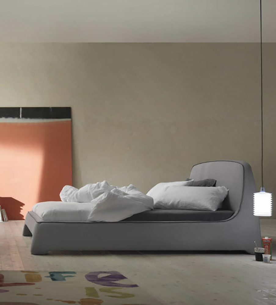 Кровать двуспальная 160х200 бежевая из велюра Nip DORELAN LIFESTYLE 011644 Бежевый - Вид №11