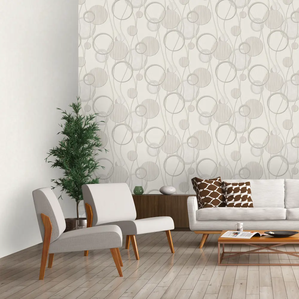 Обои флизелиновые Ornamy Eclipse серые 1.06 м 1127-01 STLM-2077789 - Вид №4