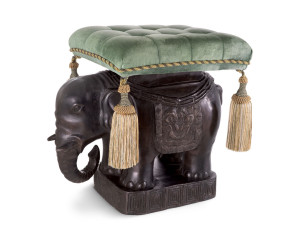 Бронзовый стул с мягким сиденьем