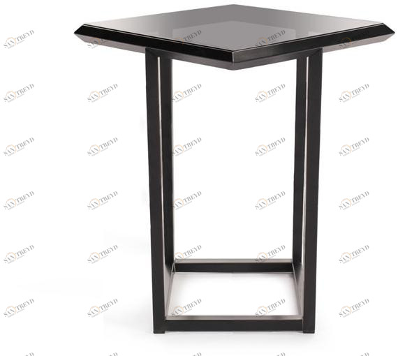 Deadgood Высокий квадратный журнальный столик из стали и стекла  Tu3 