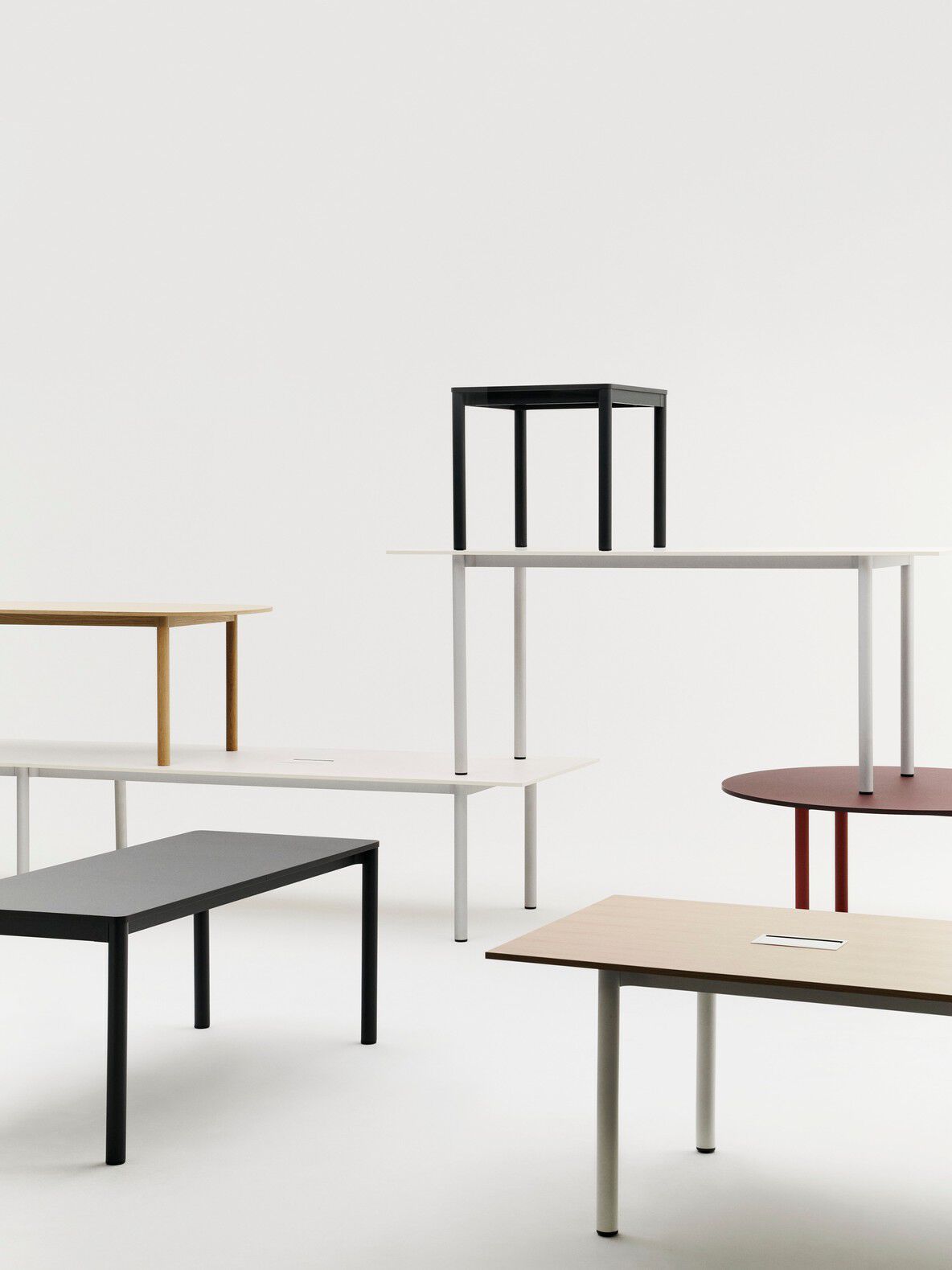 Овальный стол с алюминиевыми ножками или массивным дубом Hay пристройка ARCH-00085823 - Вид №6